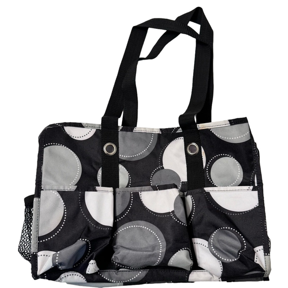 thirty-one Handbags - Thirty-One Organizing Utility Tote Black & White “Lotsa Dots”